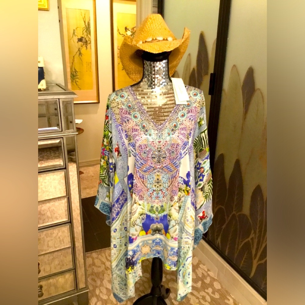 Camilla My MARJORELLE Split Sleeve Short Kaftan NWT
